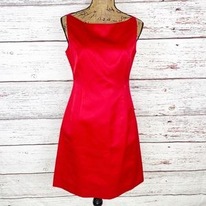 Tahari Satin Taffeta Sleeveless Fit & Flare Dress